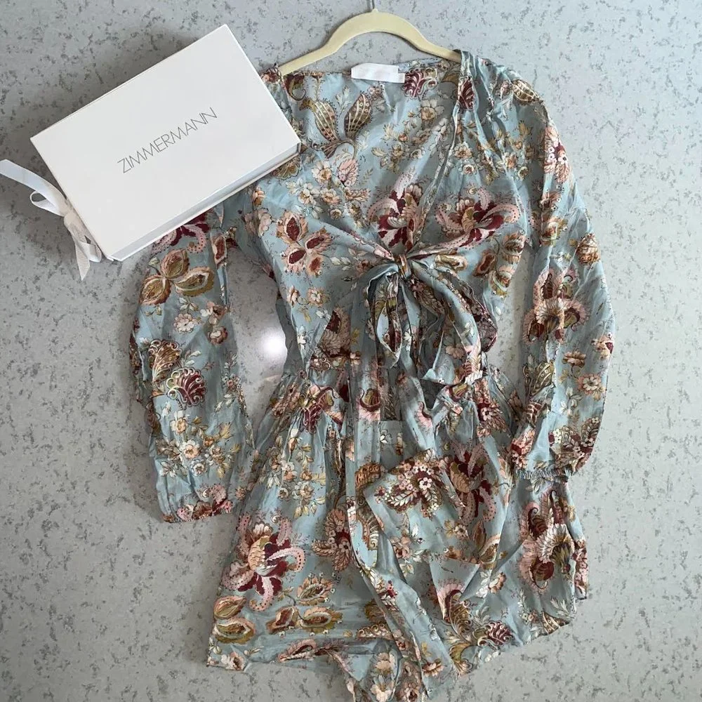 Zimmermann Pavilion Wrap Playsuit (0) - Picture 3 of 10